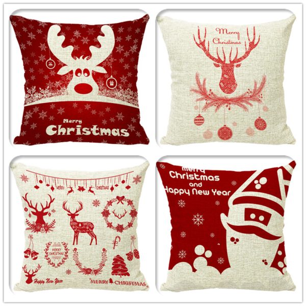 Christmas Fashion Minimalist Print Sofa Pillow Cover - Image 4