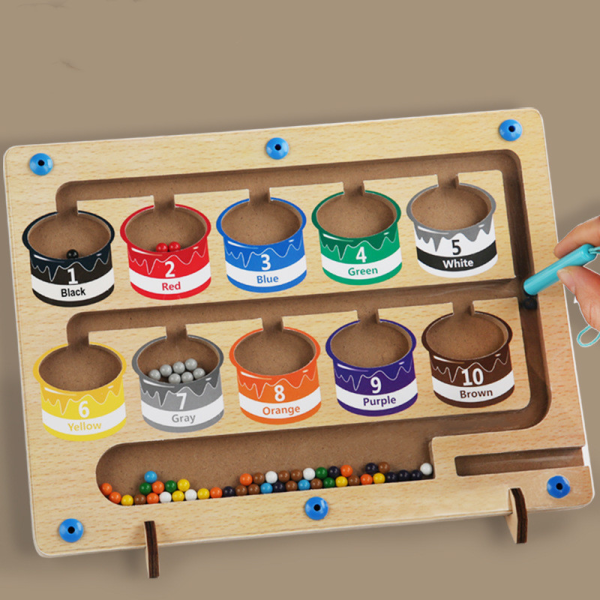 Children'S Wooden Color Classification Magnetic Counting Chamber Magnetic Force Educational Toys - Image 4