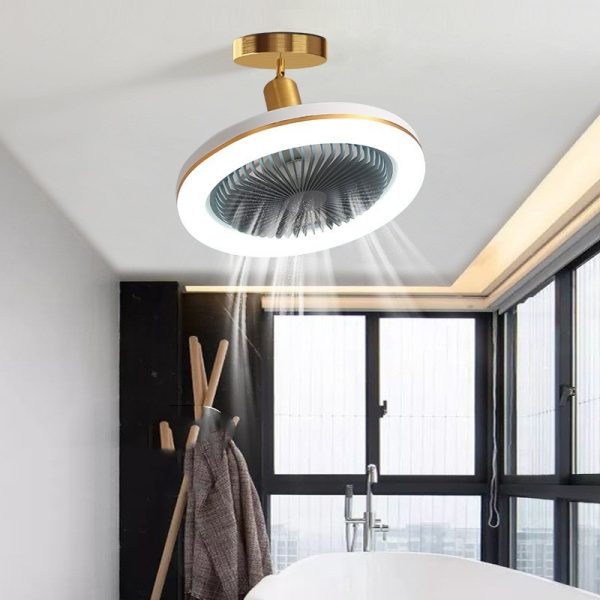 Restaurant Bar Modern Simple Small Ceiling Fan Light