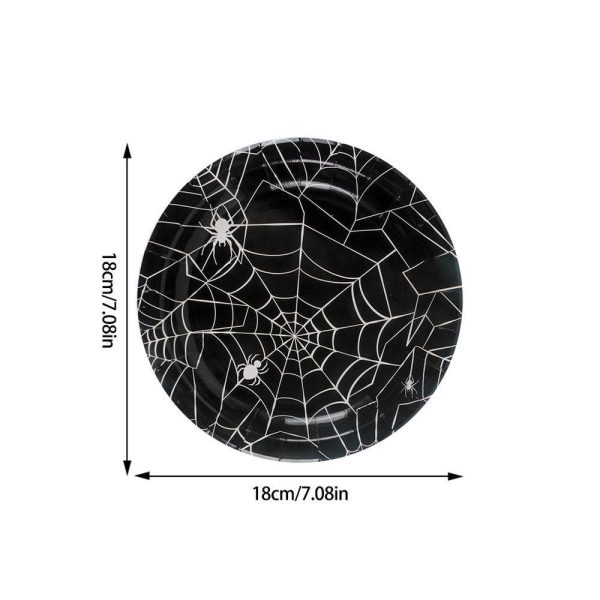 Spider Web Decorative Tableware Disposable Paper Tray Tissue Tablecloth - Image 6