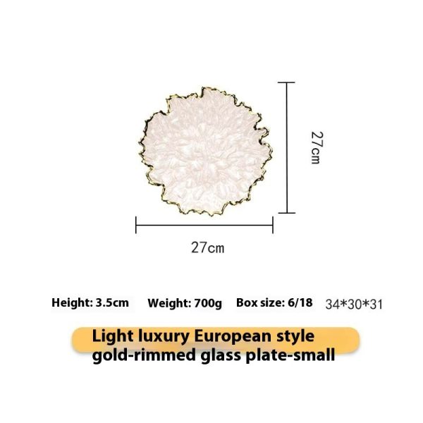 Nordic Style Golden Edge Maize Leaf Plate - Image 3