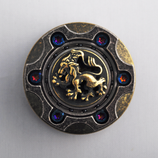 Gear Steel Fire Fidget Spinner Large Base Decompression Toy - Image 5