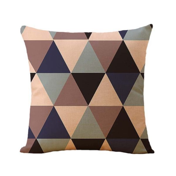 Linen Pillow Case Home Fabric Geometric Abstract - Image 6