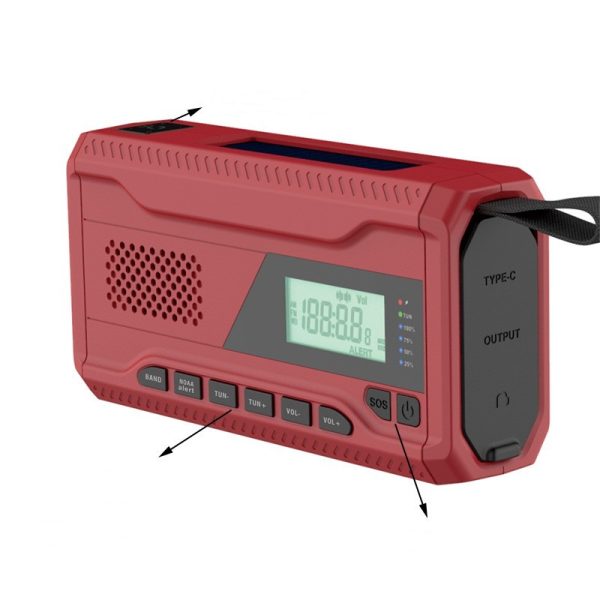 Outdoor Emergency Radio Solar Hand-generated High Brightness Lighting - Image 2
