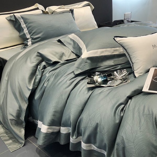 High-end Minimalist Tencel Cotton Vintage Active Printing Home Textile Bedding Four-piece Set - Image 8