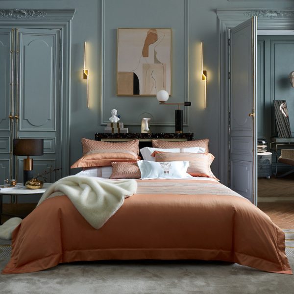 Town Style High-end Affordable Luxury Style Cotton Four-piece Bedding Set - Image 8