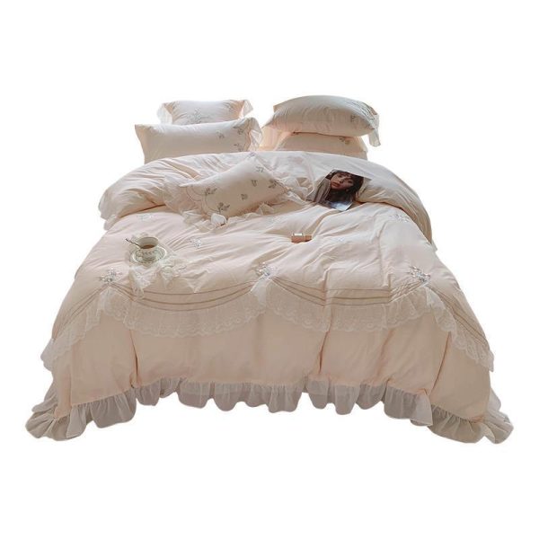 All Cotton Washed Cotton Four-piece Bedding Set - Image 5