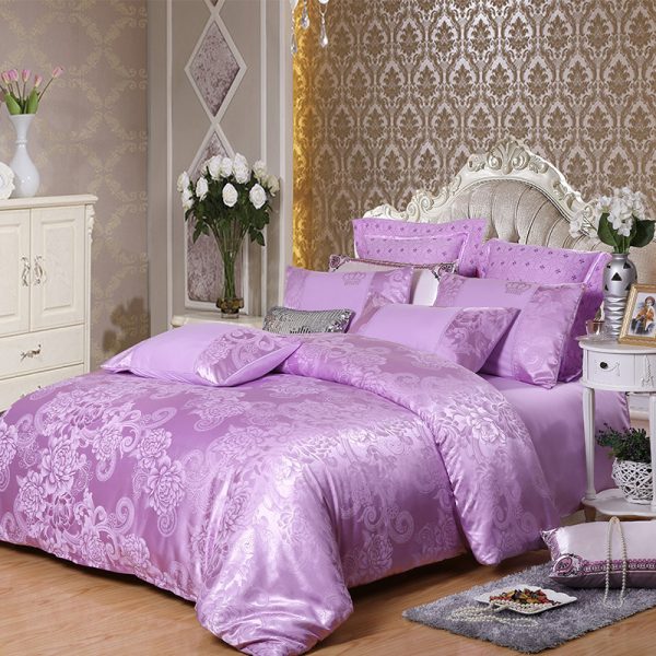 Active satin jacquard four-piece bedding - Image 5