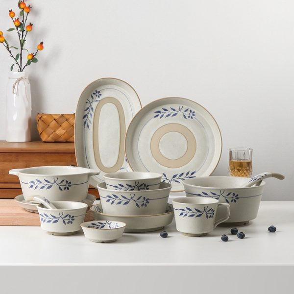 Retro Simple Rice Bowl Plate Household - Image 2