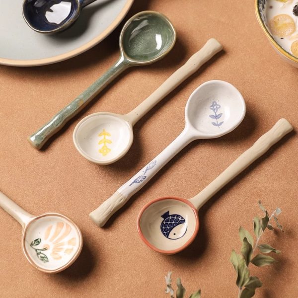 Ceramic Small Spoon Home Ladle Soup Spoon