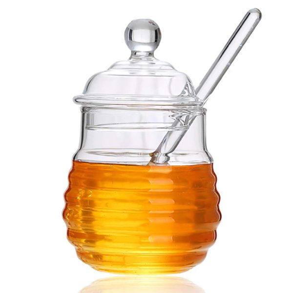 Transparent exquisite household honey bottle with lid - Image 2