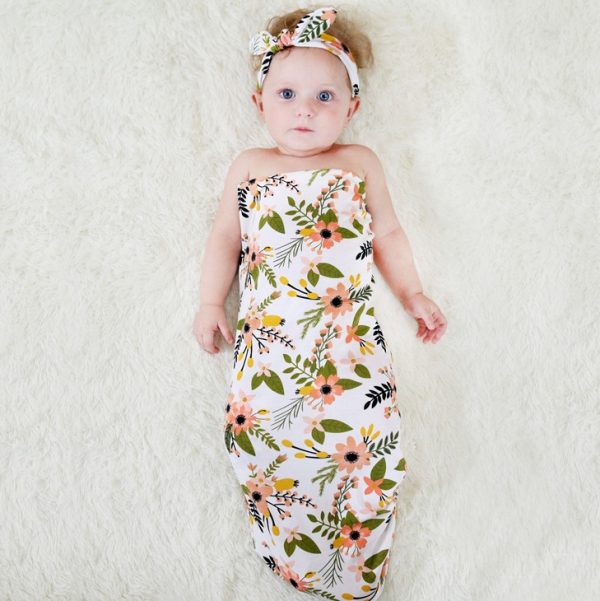 Swaddle Blanket & Headwrap Set of 2 - Image 3