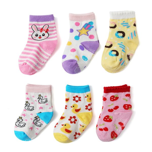 Cartoon Cotton Dispensing Non-slip Children's Socks - Image 3