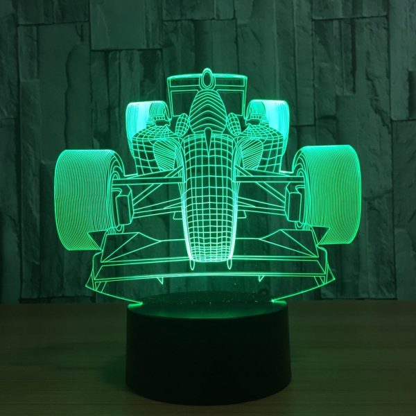 3D light creative colorful touch charging LED visual light gift atmosphere table lamp racing - Image 2