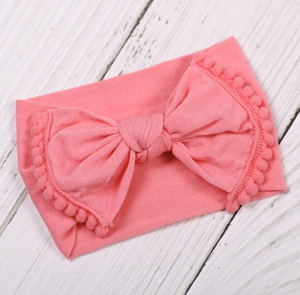 Super soft hair ball nylon stockings big bow hair band - Image 10