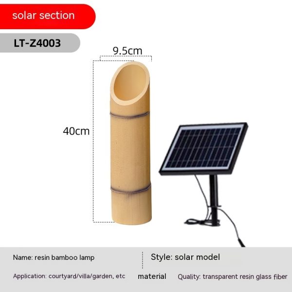 Solar outdoor waterproof simulation bamboo lamp garden - Image 4