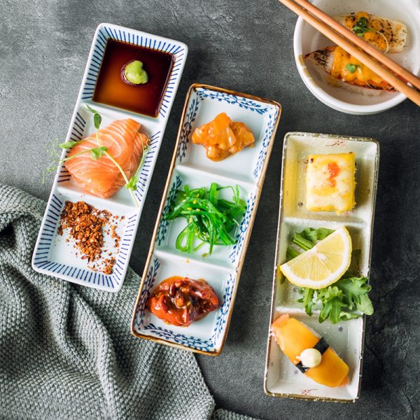 Featured Creative Style Three-grid Sushi Ceramic Disc - Image 2