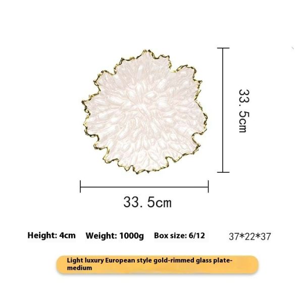 Nordic Style Golden Edge Maize Leaf Plate - Image 5