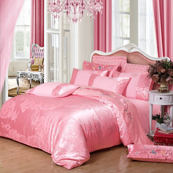 Active satin jacquard four-piece bedding - Image 6