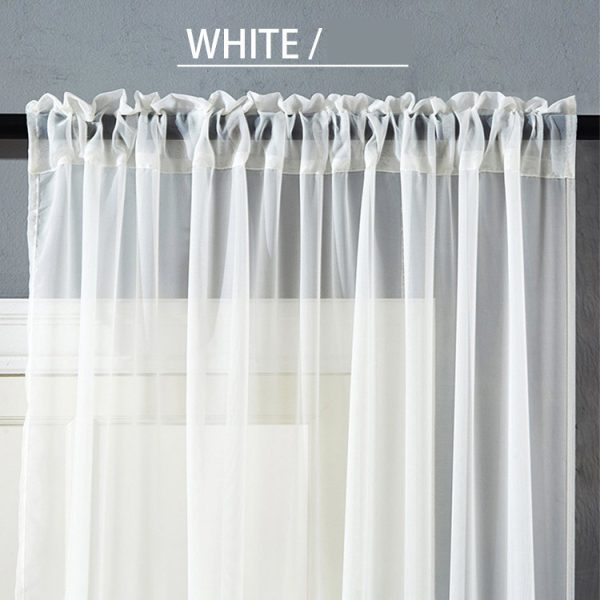 Modern And Simple Pure Color Cotton And Linen Window Screen - Image 2