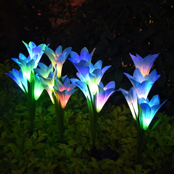 Solar Lily Festive Lantern Outdoor Villa Courtyard Garden - Image 3