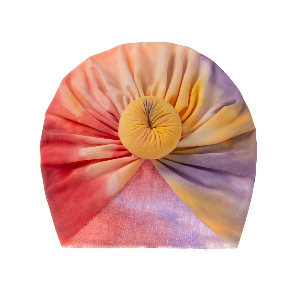 Newborn Fetal Cap Tie-dye Donut Elastic Pullover Cap Indian Hat - Image 2