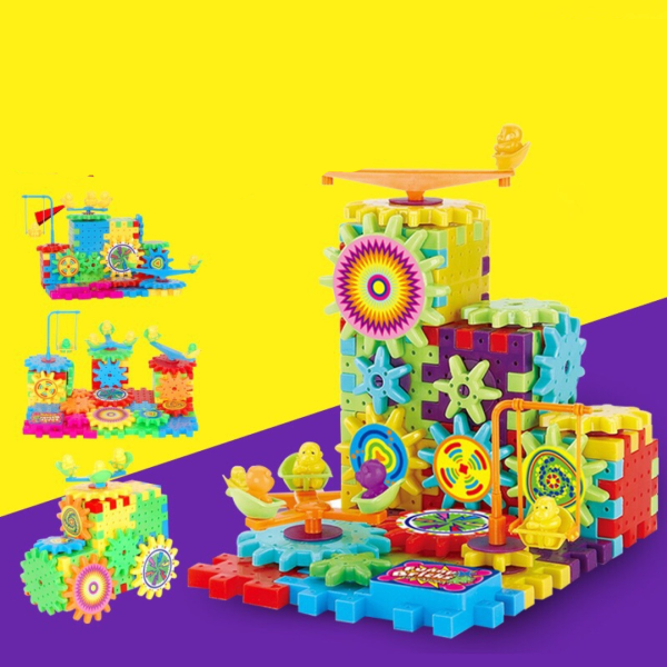 Electric Gears 3D Model Building Kits Plastic Brick Blocks Educational Toys for Kids - Image 3