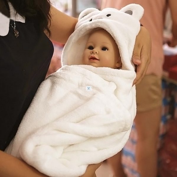 Hood Bath Towel For Kids Baby Bathrobe Cute Animal Towel - Image 5