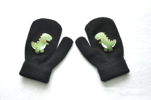 Children's Cartoon Warm And Velvet Thick Knitted Gloves - Image 2