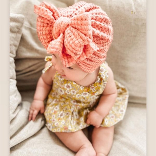 Soft Waffle Baby Hat For Children - Image 2