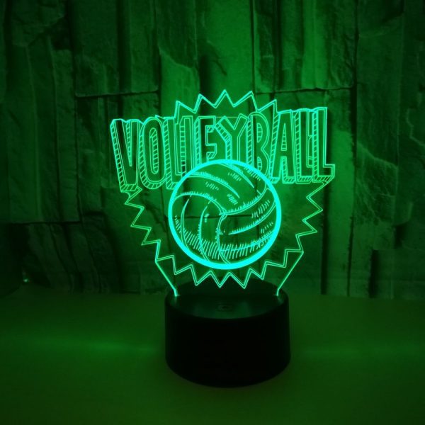 Volleyball 3d led night light - Image 3