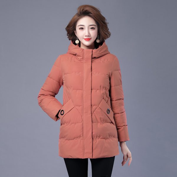 Down Cotton Clothing Coat Women's Mid-length Loose Thick - Image 3