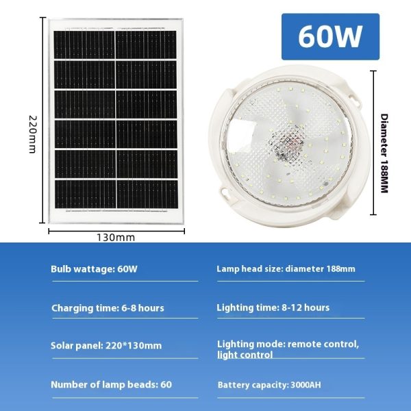 Solar Ceiling Lamp LED Home Indoor And Outdoor Lighting - Image 4