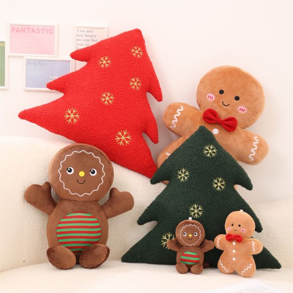 Christmas Gingerbread Man Pillow Christmas Tree Cushion