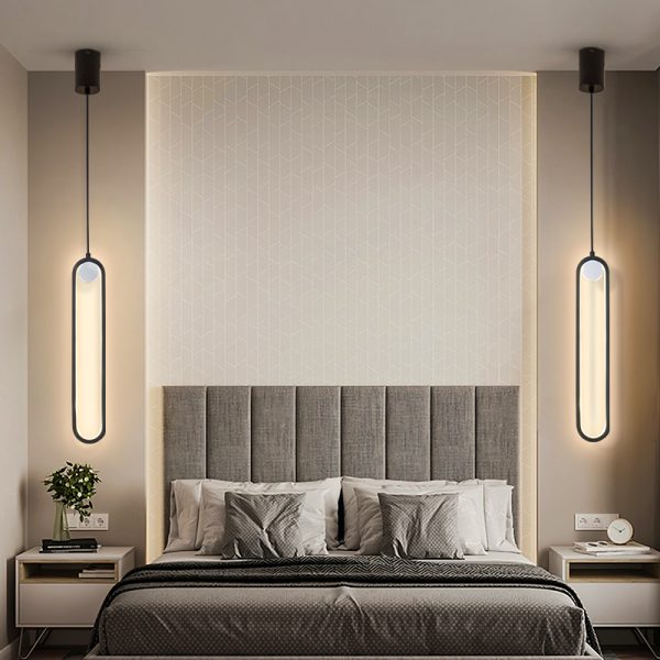 Nordic Minimalist Oval Bedside Chandelier - Image 2