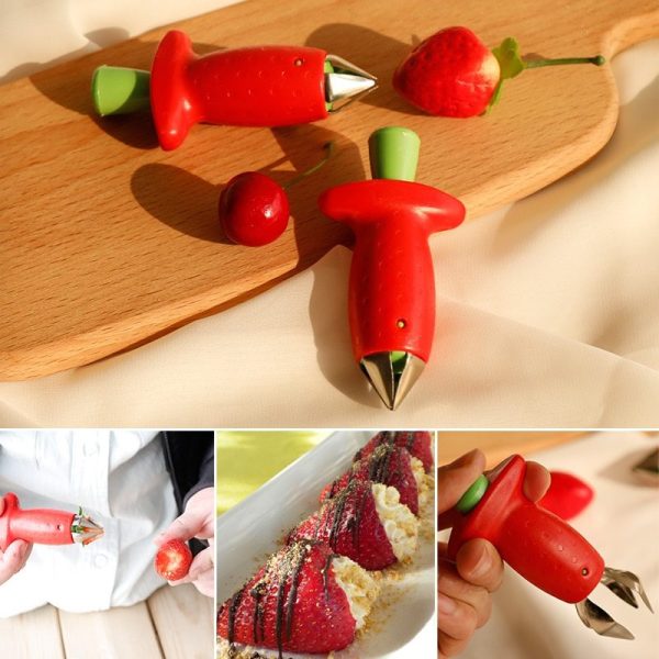 Strawberry Huller Creative Fruit Leaf Remover Kitchen Gadget - Image 3