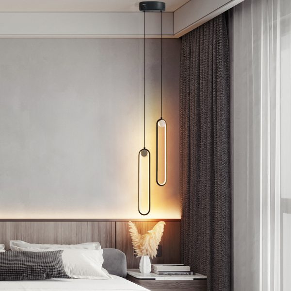 Nordic Minimalist Oval Bedside Chandelier - Image 6