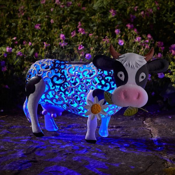 Daisy Cow Solar Lamp Resin Ornament Garden Decoration - Image 5