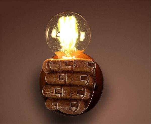 Fist resin wall lamp creates decorative wall lamp - Image 2