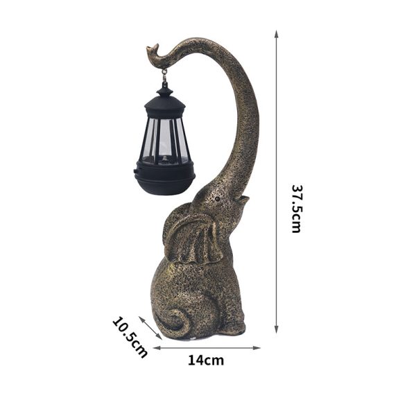 Stone Elephant Resin Atmosphere Lantern Ornament - Image 5