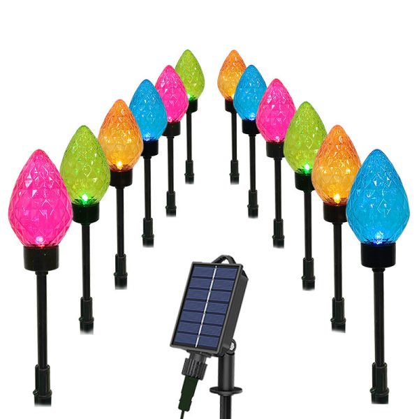 Christmas Lawn Garden Decorative Ground Lamp Strawberry Light - Image 4