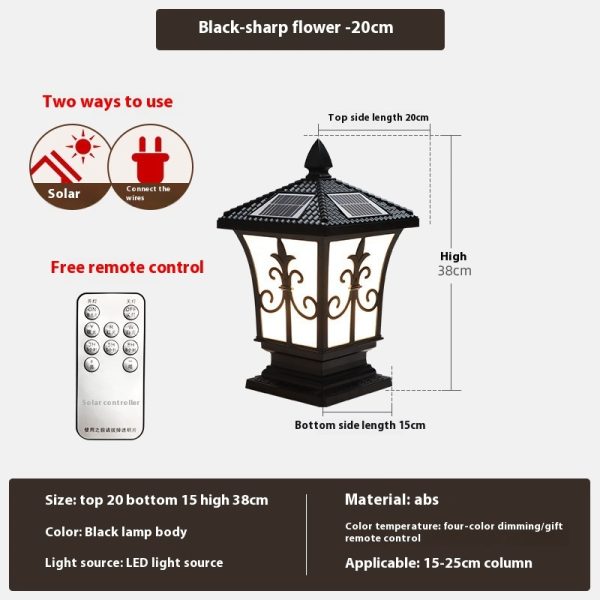 Solar Pillar Lamp Outdoor Waterproof - Image 5