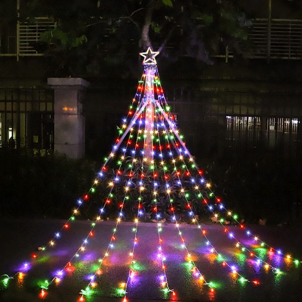 LED Five-pointed Star Waterfall Light To Decorate The Courtyard Outdoor - Image 8