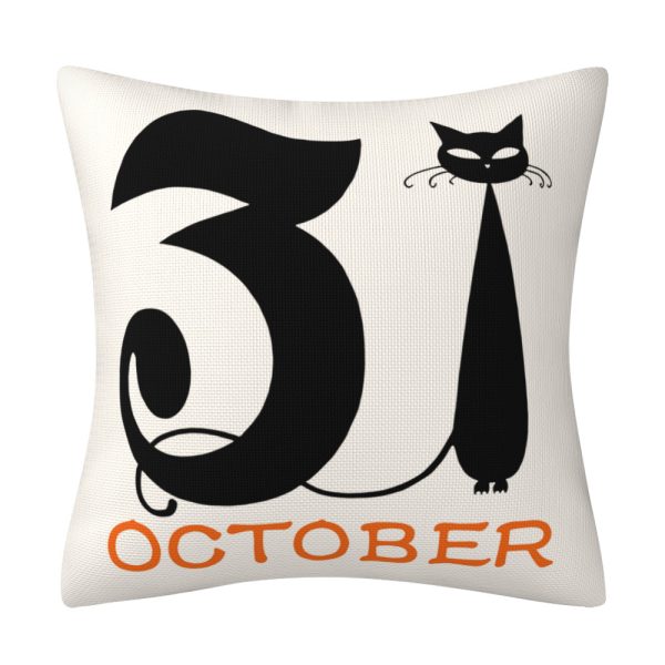 Halloween Pillow Cover Home Decoration Linen Cushion - Image 6