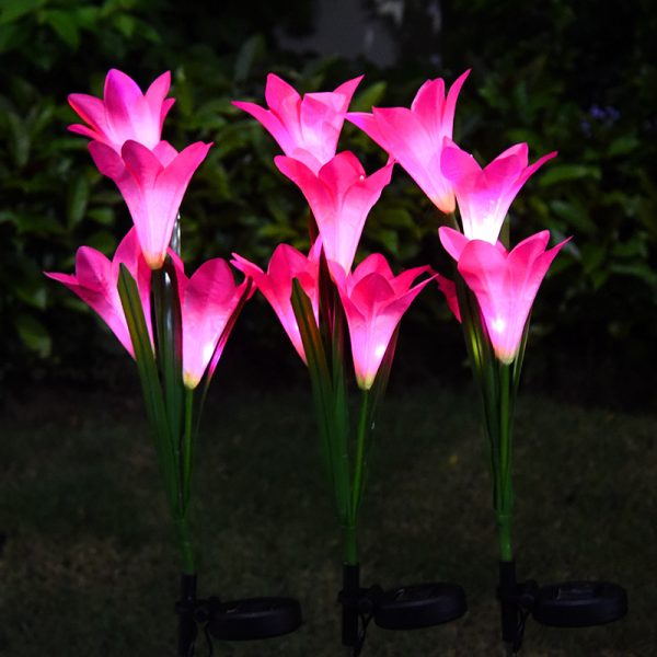 Solar Lily Festive Lantern Outdoor Villa Courtyard Garden - Image 2