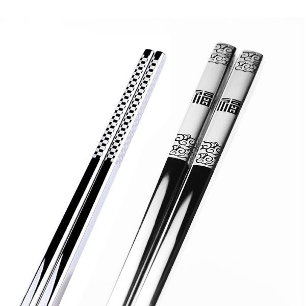 Household Laser Non-slip Hollow Square Chopsticks - Image 4