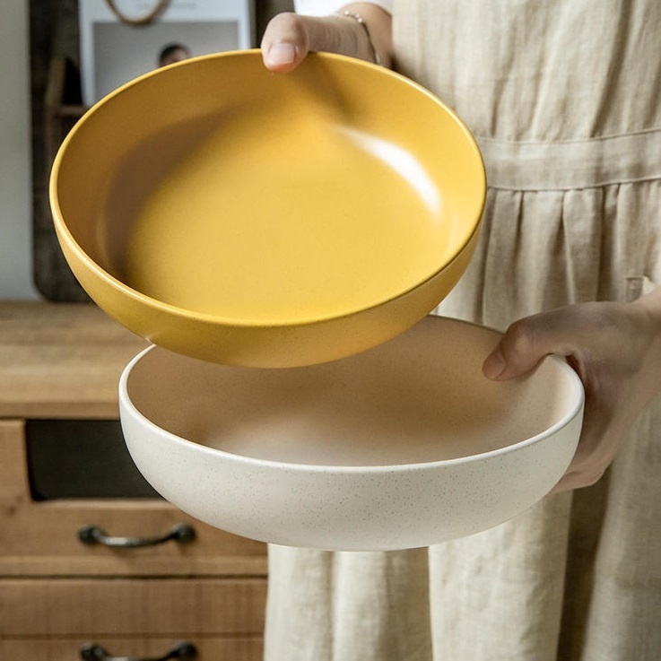 Round New 8-inch Ceramic Salad Bowl