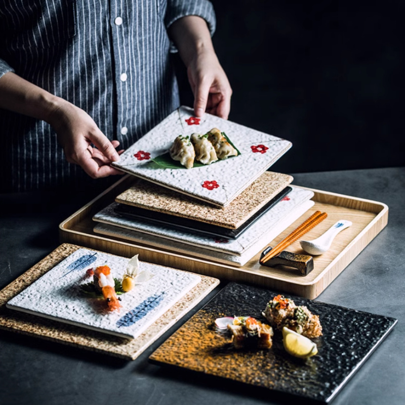 Ceramic Plate Creative Square Sushi Plate