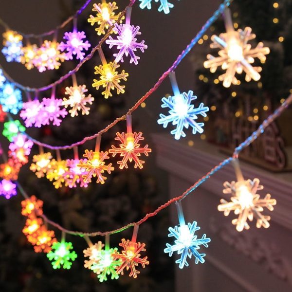 Room Decoration LED Snowflake Lighting Chain - Image 2