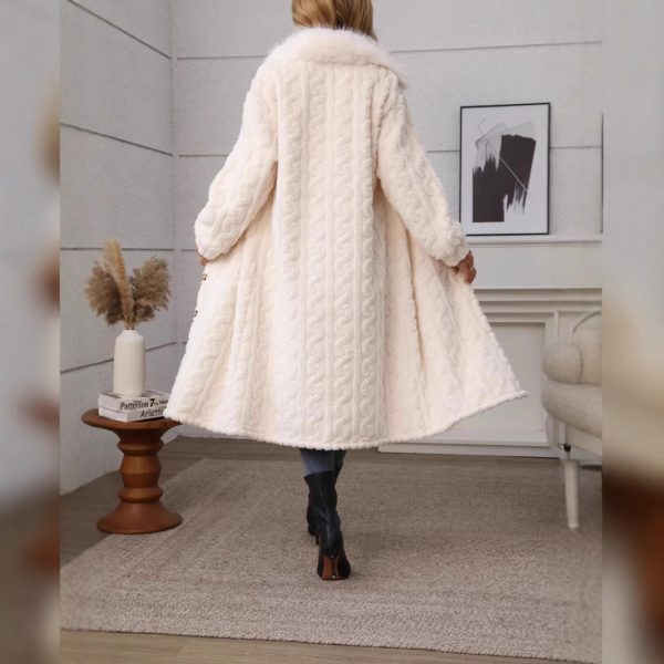 Fashion Three-dimensional Pattern Plush Warm Coat - Image 4